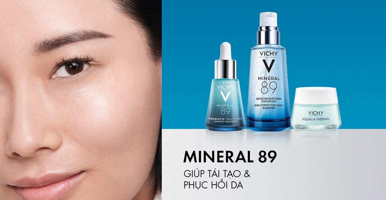 Vichy Mineral 89 Giúp Tái Tạo & Phục Hồi Da