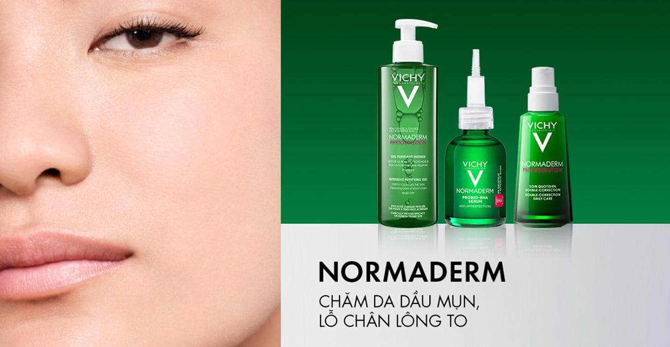 Vichy Normaderm Chăm Sóc Da Dầu Mụn, Lỗ Chân Lông To