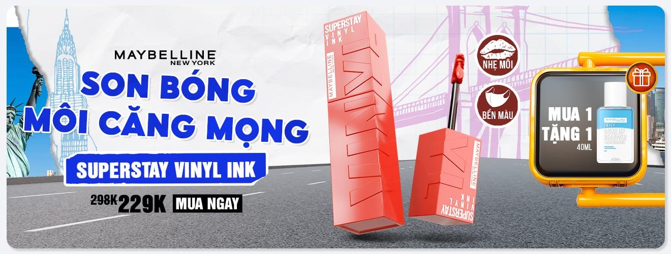 Son Bóng Bền Màu Nhẹ Môi Maybelline New York Superstay Vinyl Ink 4.2ml