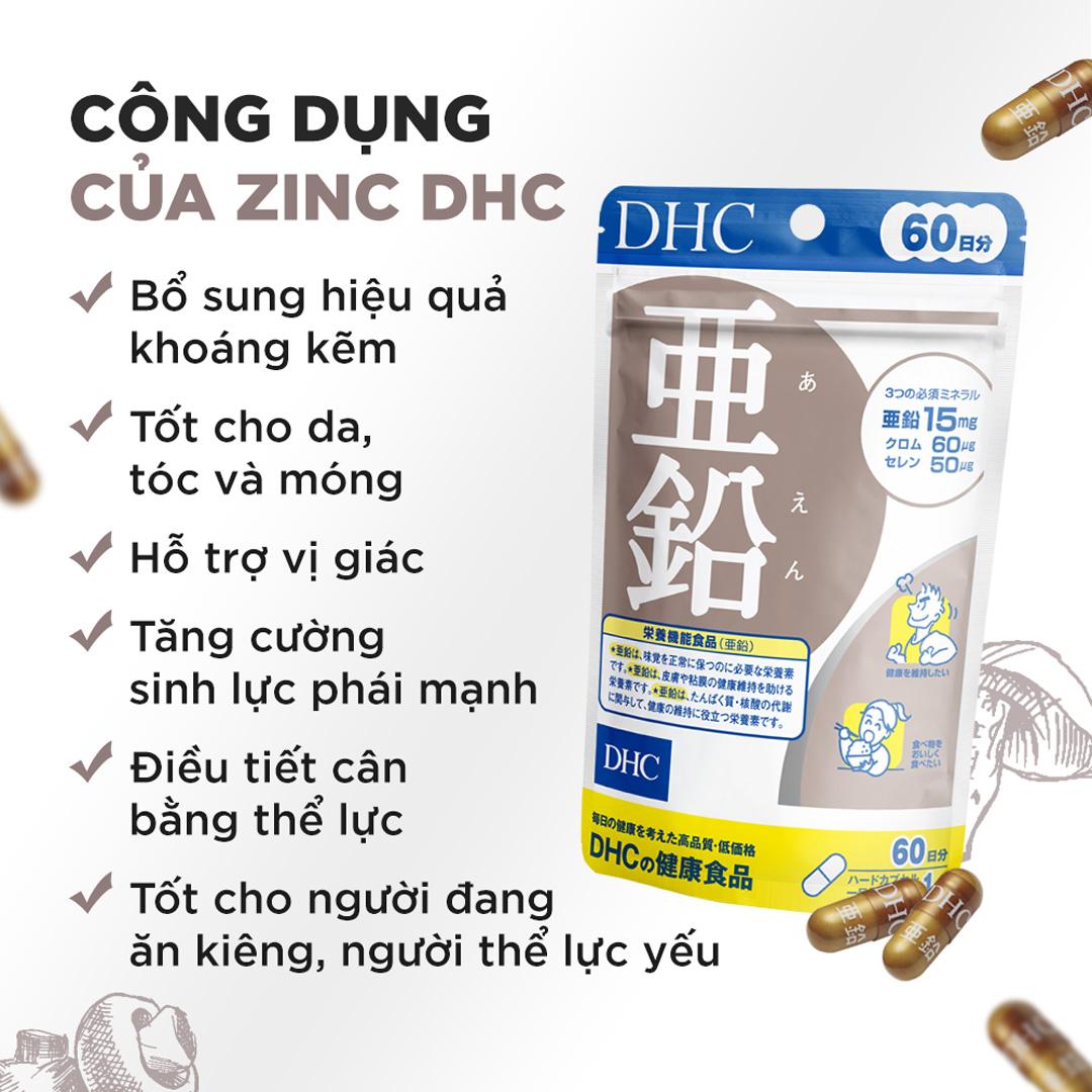Combo Thực Phẩm Bảo Vệ Sức Khoẻ DHC Dạng Viên Uống Kẽm (30 Ngày) + Vitamin C (30 Ngày) | Hasaki.vn